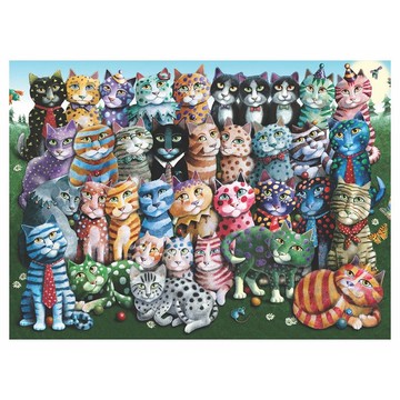 貓咪家庭聚會_拼圖_1000片