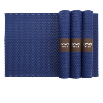 LOVEL 歐美風手作編織感餐墊-經典寶藍(4入組)