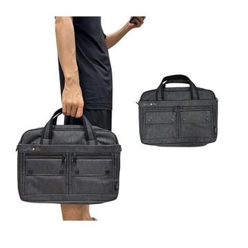 公事包中小容量二主袋+外袋共八層防水尼龍可A4資料夾