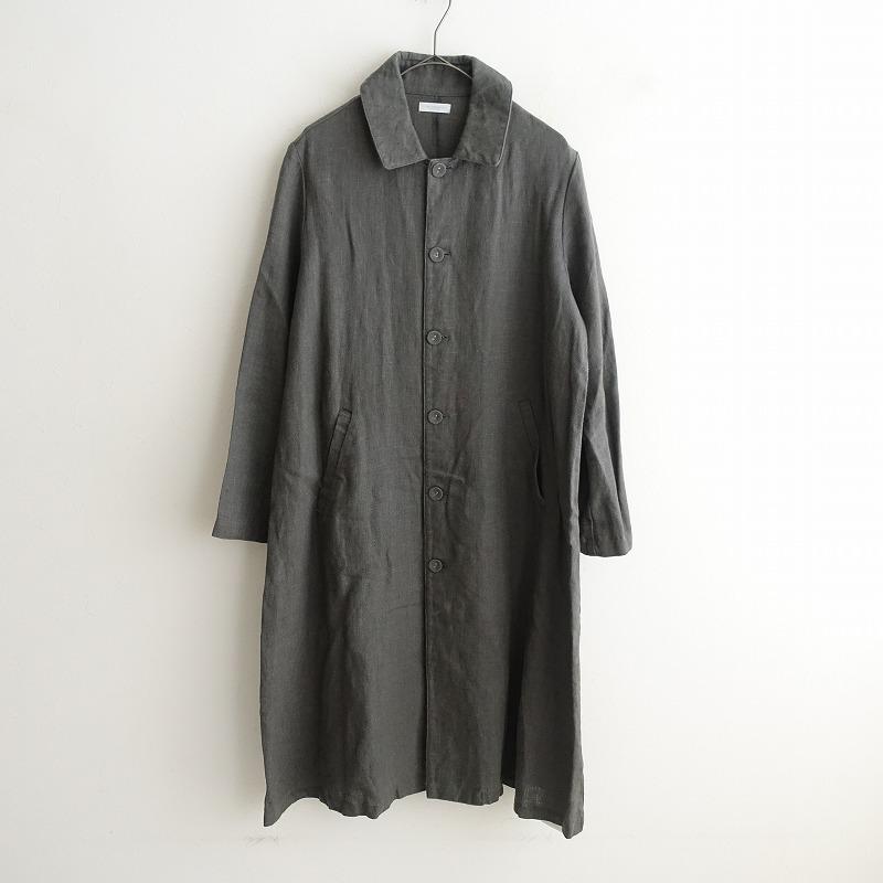 work linen 美品▲fog /スプリングコート▲ウールリネン▲リトアニア