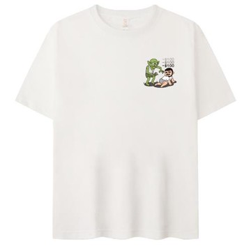 惡搞系列抓個小熊身價倍減負分棉質T恤透氣大碼可愛風格原創