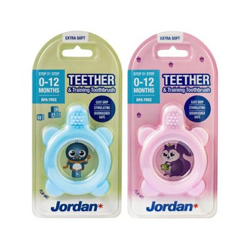 Jordan 寶寶固齒器 (0-1歲) Step0 1入 (顏色隨機)
