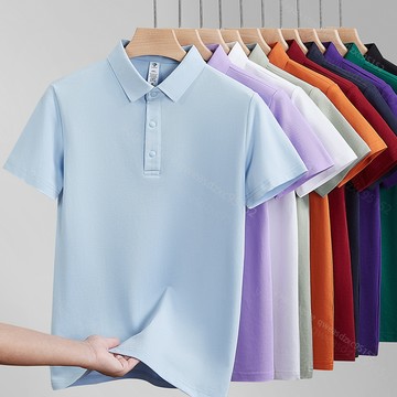 10A抗菌短袖Polo 鑽石系列小領襯衫 純色無痕壓膠短袖上衣 韓風休閒百搭短T 摁扣款品質商務襯衫 男女同款Polo
