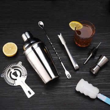 拜杰304不銹鋼調酒器套裝雪克杯手打檸檬茶工具調酒杯酒吧奶茶店