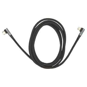 UGREEN 綠聯 100W 5A快充電線 USB-C-USB-C 金屬殼編織雙L版  2m  1條  金屬殼編織雙L版 黑色