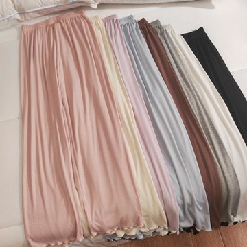 睡褲女長褲莫代爾棉女士家居褲子休閑睡覺家居褲睡衣2024新款夏季