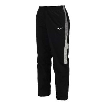 MIZUNO 男平織長褲-防潑水 慢跑 訓練 美津濃 32TDC55399 黑灰白