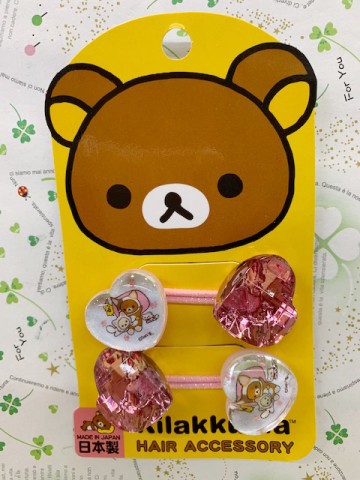 【震撼精品百貨】Rilakkuma San-X 拉拉熊懶懶熊~拉拉熊髮綁/髮束-愛心粉(日本製)#85408