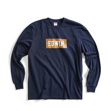 EDWIN｜男裝｜仿舊經典印花薄長袖T恤