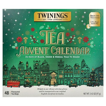 Twinings, Tea Advent Calendar，48 茶包，3.42 盎司（97 克）