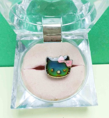 【震撼精品百貨】Hello Kitty 凱蒂貓~變色戒指-臉
