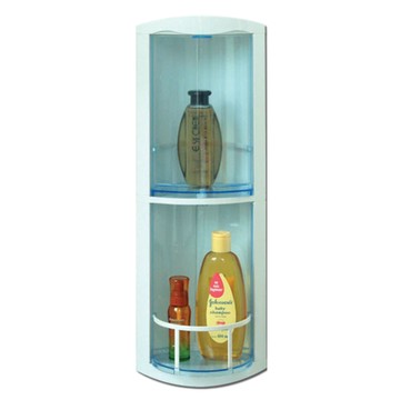 【雙手萬能】二層浴室轉角收納櫃 (置物架 層架 旋轉櫃)