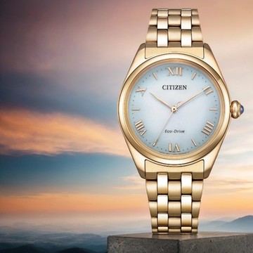 CITIZEN 星辰 L系列 光動能大三針女錶 1212購物節 送禮推薦 EM1143-81X