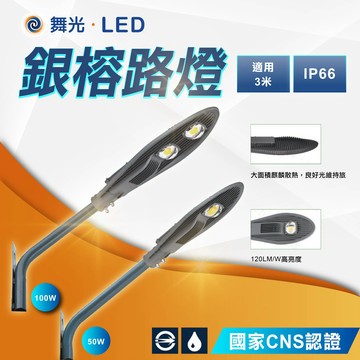 【舞光】LED 100W 白光 銀榕路燈 (A管另計) 戶外工地廠房營區 商場路燈 IP66 防護等級