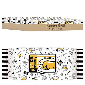 gudetama 蛋黃哥 家庭號手口柔濕巾  1入  24包