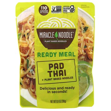 Miracle Noodle, 即食餐，泰式炒河粉 + 植物基麵條，9.9 盎司（280 克）
