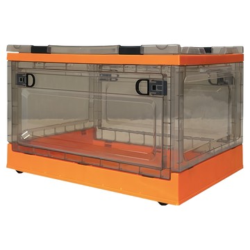 寢室安居 3開式摺疊收納盒 橙色 42 x 30 x 27cm 節省空間  1個