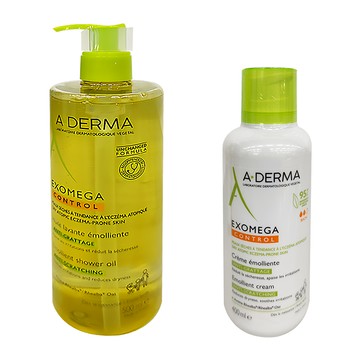 A-DERMA 艾芙美 新葉益護佳乾癢組 (益護佳沐浴露 500ml + 益護佳營養霜 400ml)  1組