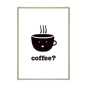 Coffee? 畫 木色 1入 PS環保樹脂框+油畫布+松木內框  30 x 40cm