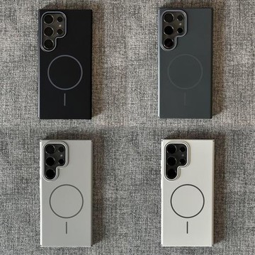 Beats同款鈦灰色細圈Magsafe磁吸無線充電適用三星S25/s24Ultra手機殼s23+磨砂高級s21/2FE超薄Note20硬外套