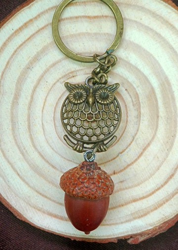 果實種子鑰匙圈-美國紅櫟