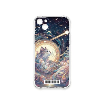 iPhone 13 殼 TRON IPhone 13 夏夜流星與貓  載具 四角防摔殼 手機殼
