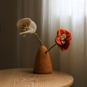 羊毛氈插花植物/冰島罌栗花