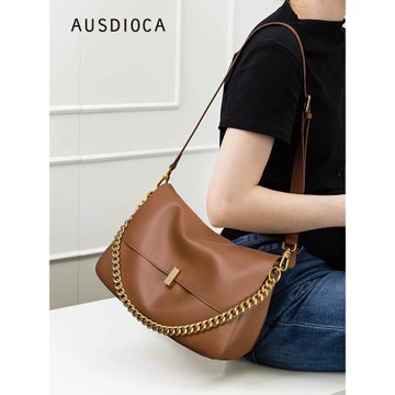 (免運)真皮斜挎包包女款式托特包大容量2025新款日常通勤百搭單肩包女士