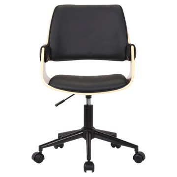 E-home Hugo雨果中背曲木扶手電腦椅 SKO004A-blk 黑色  59 x 54 x 81~91cm