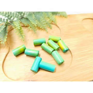 蒙松石長形隔珠水晶文玩玉石木頭串珠配件jj10