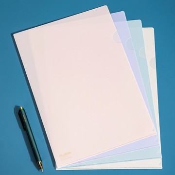 【Nusign紐賽】馬卡龍L型文件夾/顏色隨機出貨/10入(NS183)