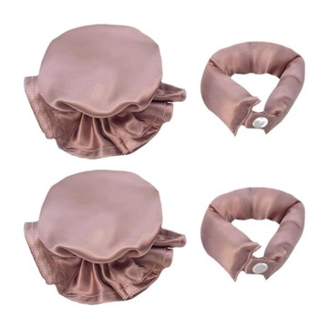 自然捲髮工具桑蠶絲無熱捲髮棒捲髮器捲髮罩套裝新品大捲髮波浪 雪