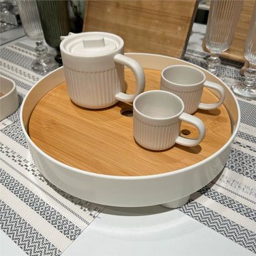 日式簡約茶盤家用功夫茶具托盤小型儲水式茶臺杯子收納雙層瀝水盤