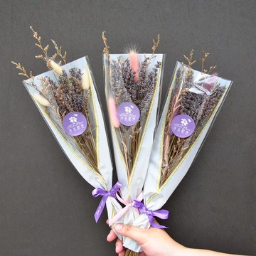 畢業花束-薰衣草兔兔 附卡片 薰衣草花束