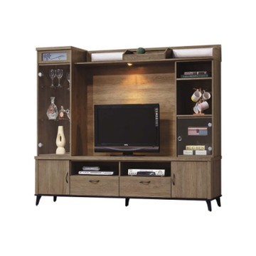 柏蒂家居-莫寧7尺四門二抽高電視櫃/視聽櫃-210x43x181cm