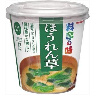 送料無料 マルコメ カップ料亭の味 ほうれん草 即席味噌汁 1食×12個