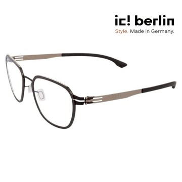 【ic! berlin】Vanadium Gun metal/Black 德國薄鋼眼鏡 公司貨 台南時代 蔡司優視力