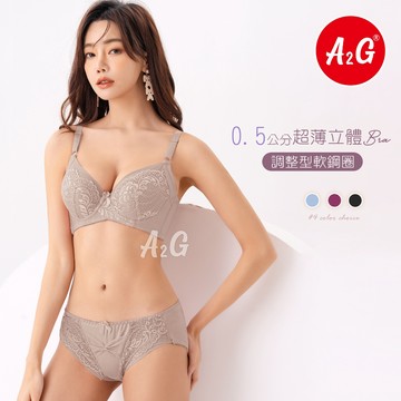 【A2G】隔日到貨【調整型內衣、軟鋼圈】台灣出貨 包覆集中 高脅邊 斜邊加高 細緻網紗  成套內衣褲 內衣 2026