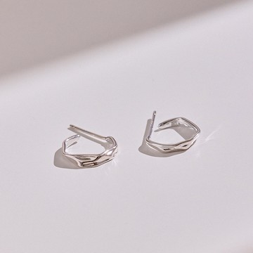 vacanza｜純銀｜銀弧面折紋‧純銀耳環 #新年飾品 #新年禮物