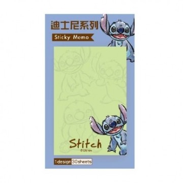 小禮堂 迪士尼 史迪奇  便利貼 (綠動作款) 4713752-125100
