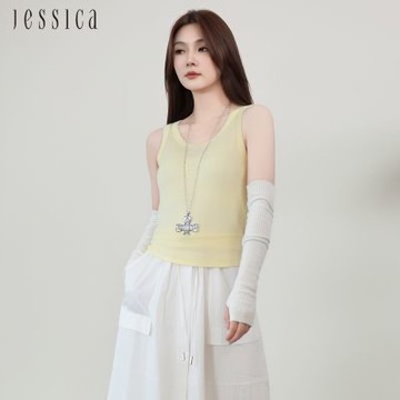 JESSICA - 經典基礎百搭修身彈力工字背心J53604（黃）