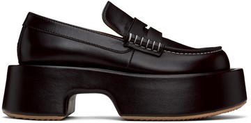 JW Anderson 黑色 Leather Platform 乐福鞋