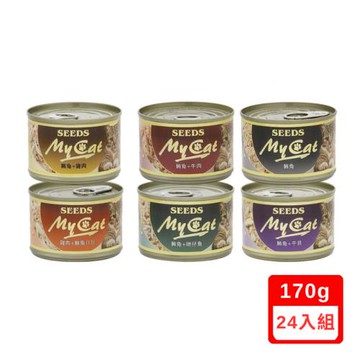 SEEDS聖萊西-MyCat我的貓 大1-6號機能餐170g*24入組(下標數量2+贈神仙磚)