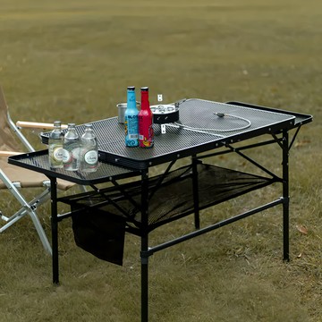 MOUNTAINHIKER 山之客 升降提包桌 升級款 SZK1053 黑色 有效期可用 1人 鋁合金+鐵網  99cm  99 x 42 x 40cm