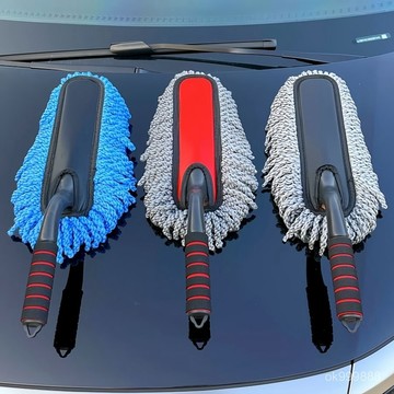 【台灣出貨】 車用除塵拖把 洗車拖把 擦車神器 軟毛洗車工具 汽車用品 蠟拖車撣子 CJDG