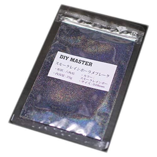 DIY MASTER スモークレインボー ラメ フレーク 0.08mm 25g