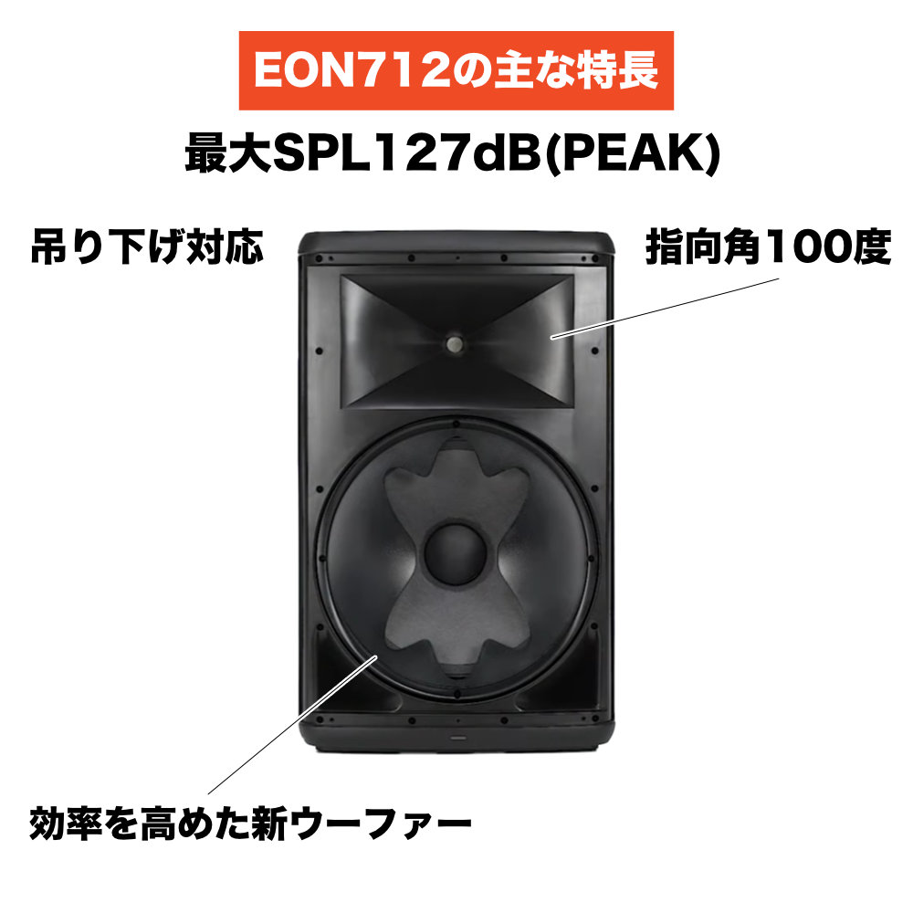 JBL EON712 パワードスピーカー 2本セット