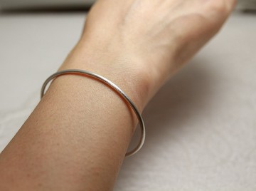 925純銀【百搭C型手環】素面手環/優雅手環/純銀手環/手圍客製