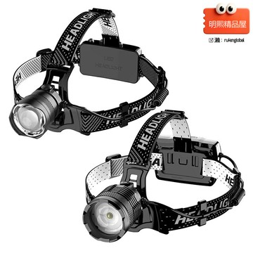 【超長續航感應】強光頭燈 頭戴式電筒 感應變焦 白激光燈珠 鋁合金材質 大功率強光 戶外作業 夜釣登山 維修勘探