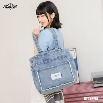 ROCKCOCO 率性丹寧肩背托特包